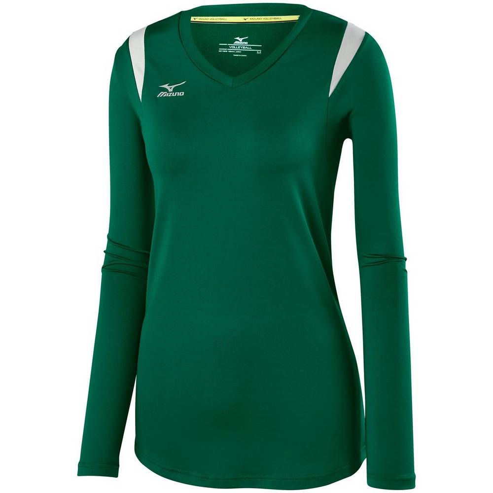 Damske Dresy Mizuno Balboa 5.0 Long Sleeve Volejbalove Zelene/Strieborne Vypredaj EJWM76091